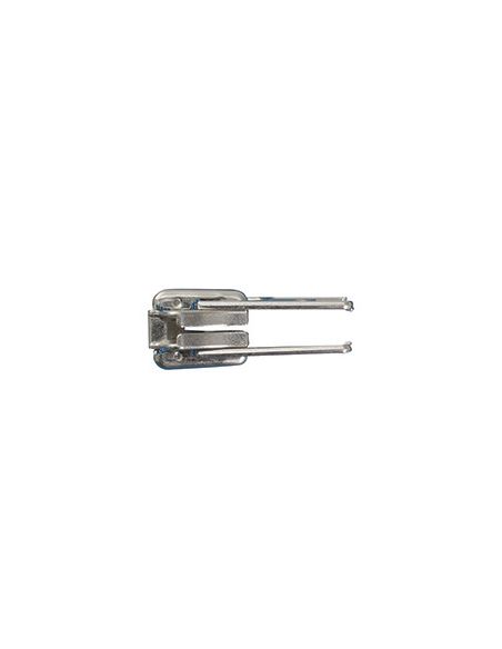 Curseur nickelé double tirette pour fermeture YKK 10