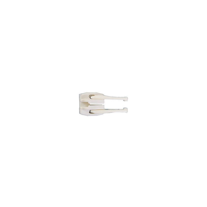 Curseur plastique blanc double tirette pour fermeture YKK 10