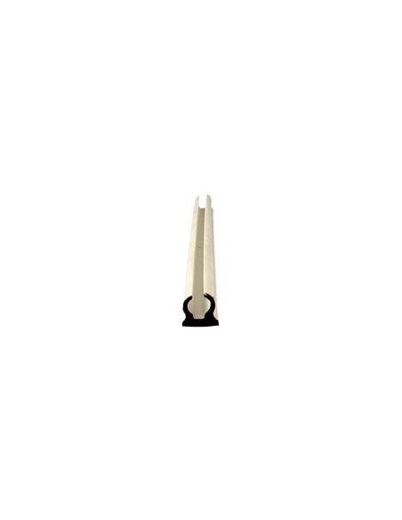 Profil auvent plastic blanc, longueur 4ml, diamètre 7,5mm