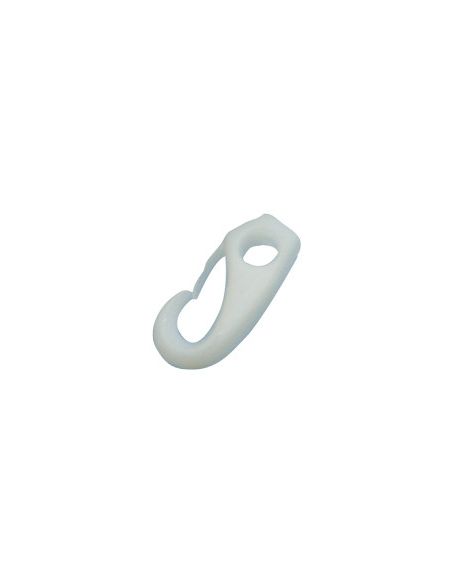 Crochet plastique amovible blanc 6mm