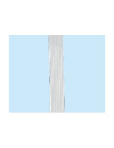 Tresse élastique 12 gommes 9mm blanc, rouleau de 100ml environ