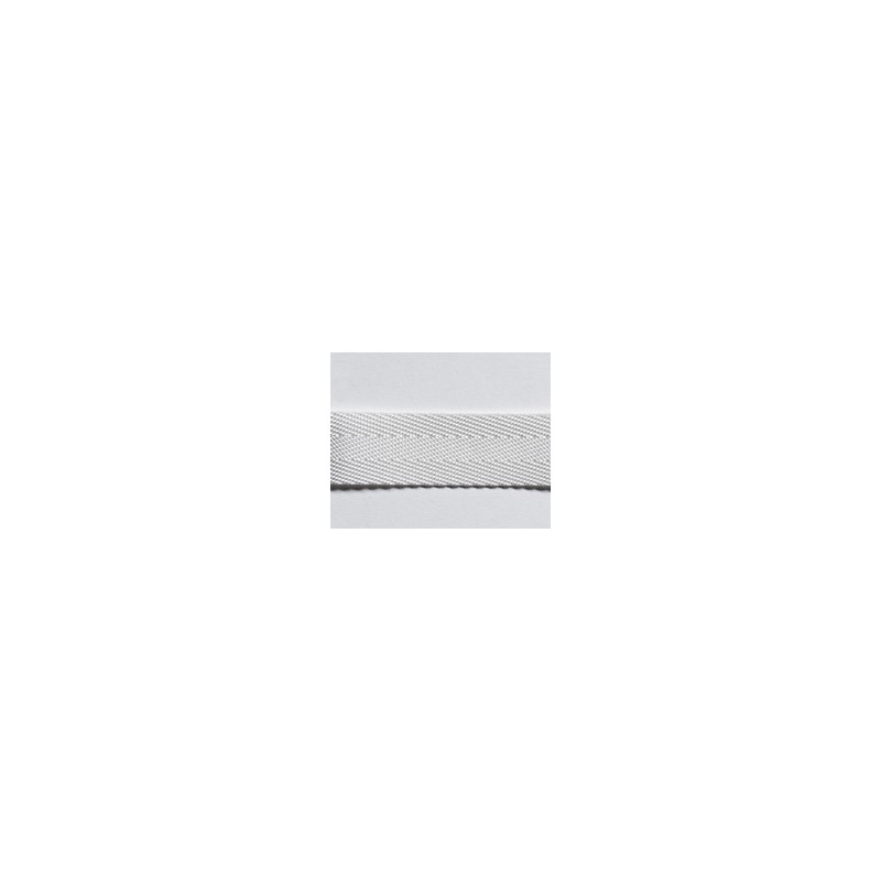 Sangle sergée polyester blanc 25mm, rouleau de 100ml