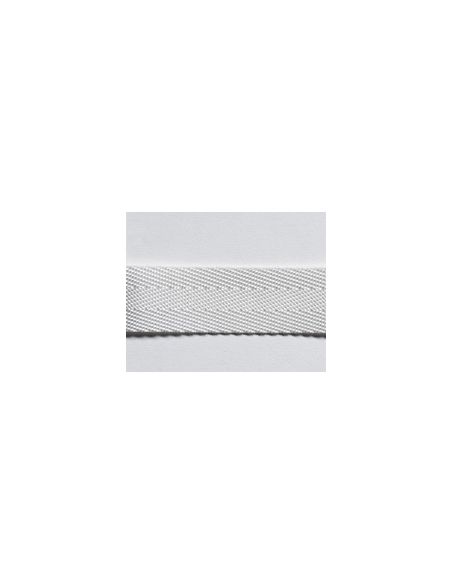 Sangle sergée polyester blanc 25mm, rouleau de 100ml