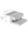 64466 2 SUPPORTS PLAFOND POUR RAIL COSMO