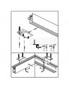 64466 2 SUPPORTS PLAFOND POUR RAIL COSMO
