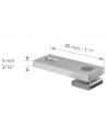 64467 2 SUPPORTS PLAFOND FINS POUR RAIL COSMO