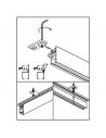 64467 2 SUPPORTS PLAFOND FINS POUR RAIL COSMO