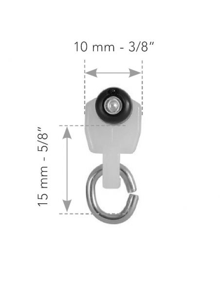 23086 96 ROULEURS SILENCIEUX POUR RAIL COSMO