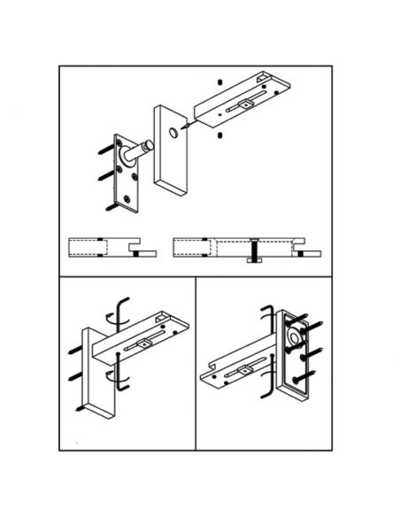 64470 KIT DE 2 PLATINES XL POUR SUPPORTS MUR COSMO