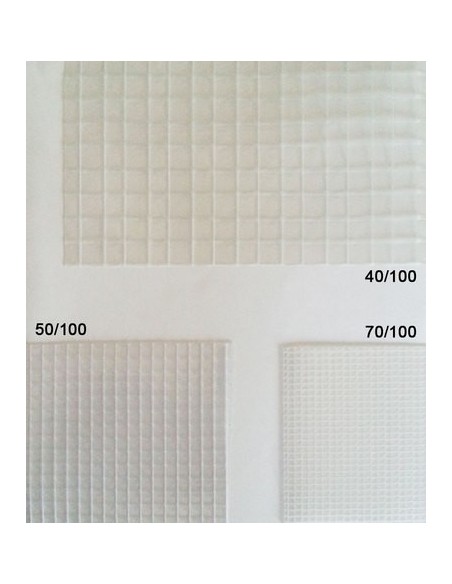Rouleau 50 mètres PVC cristal souple 40/100 ARMÉ, largeur 200 cm, largeur du quadrillage 10 x 10 mm
