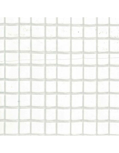 Rouleau 50 mètres PVC cristal souple 40/100 ARMÉ, largeur 200 cm, largeur du quadrillage 10 x 10 mm