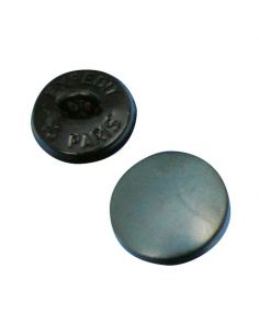 Bouton anneau demi-bombé 16mm noir, paquet de 400