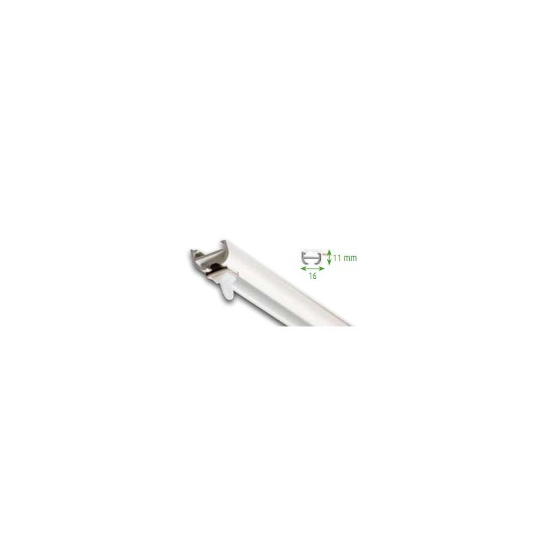 Minirail 4600 16/11 alu blanc, longueur 6 ml