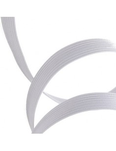 Tresse élastique 16 gommes 20mm blanc - Rouleau de 100 ml environ