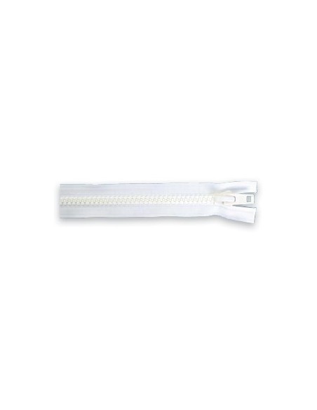 Fermeture YKK 10 blanc séparable double tirette chaine 9 mm